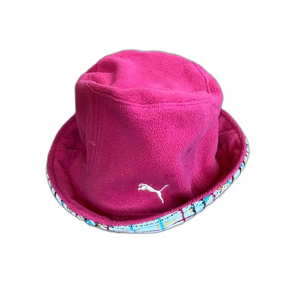 Vintage Snoop Dog Puma Reversible Plaid Red Y2K Bucket Cap Hat Adult Size Large - Picture 5 of 6